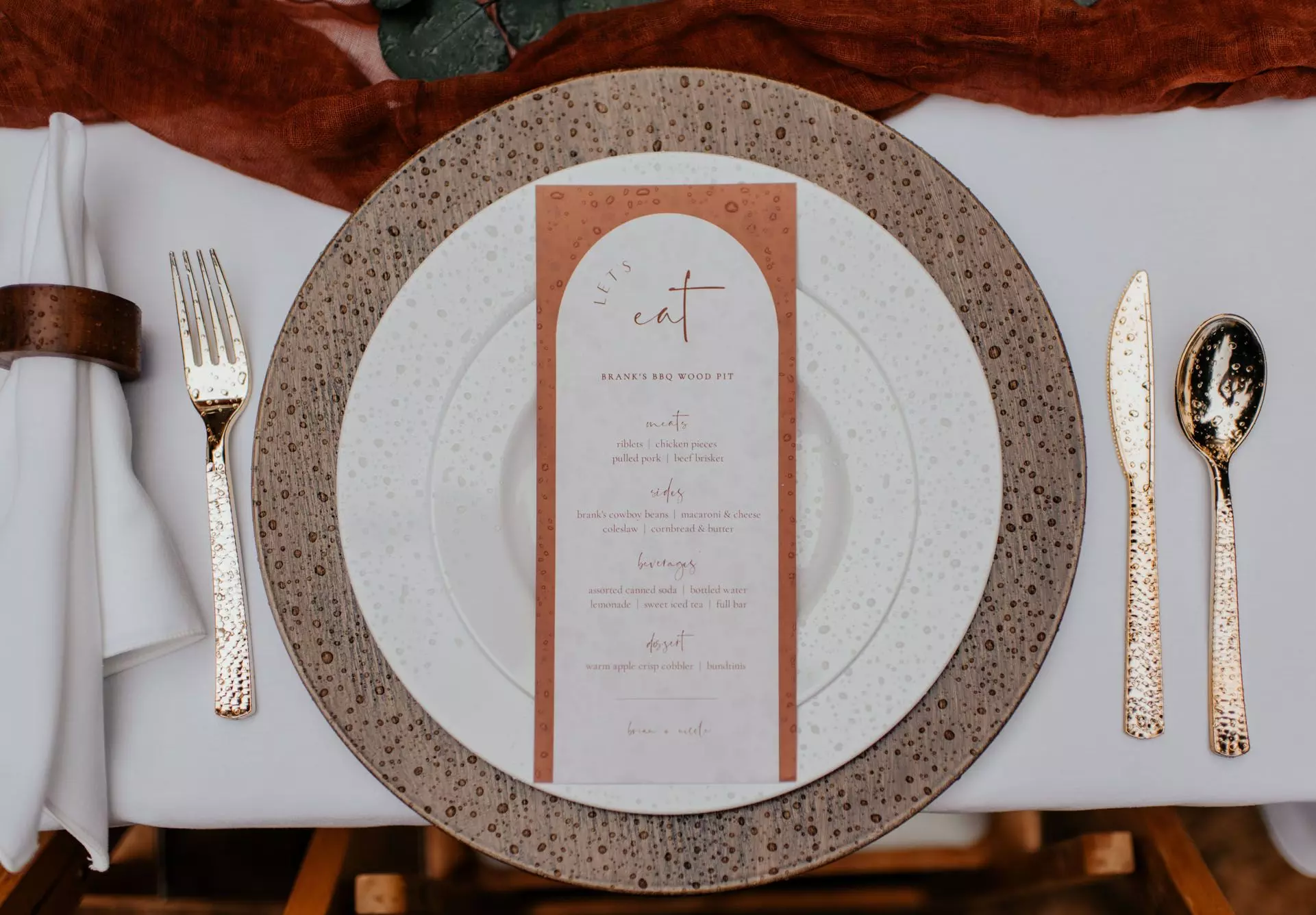let's eat wedding menu