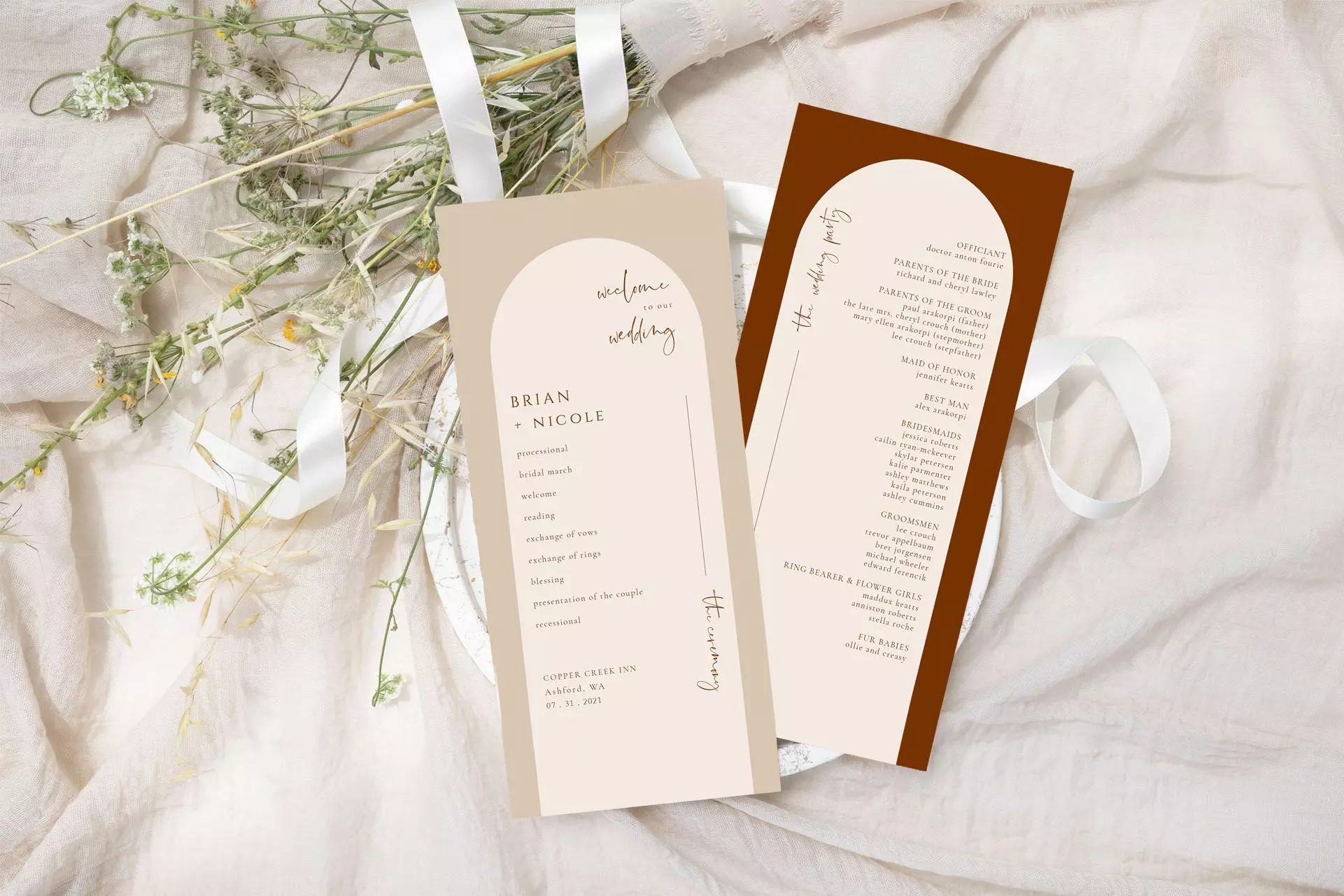 wedding programs