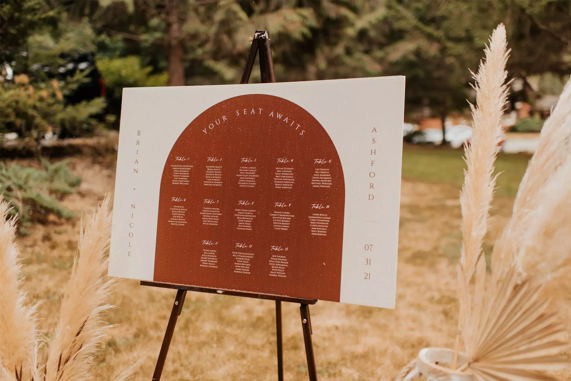 wedding seating chart