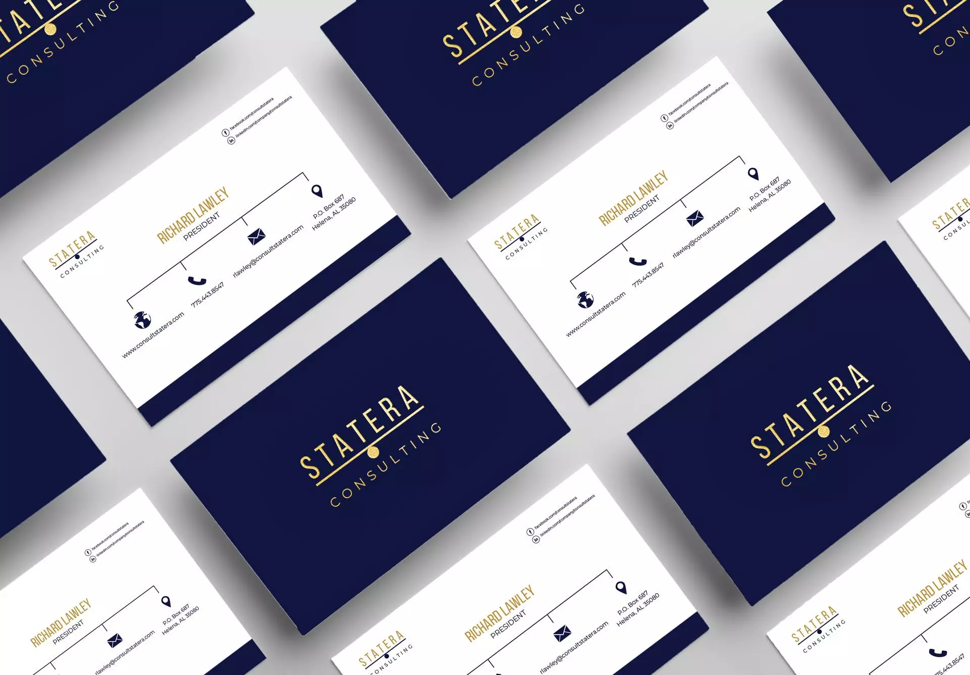 statera consulting business card mockup